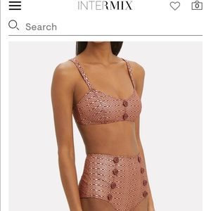 Intermix two piece high waisted bathing suit